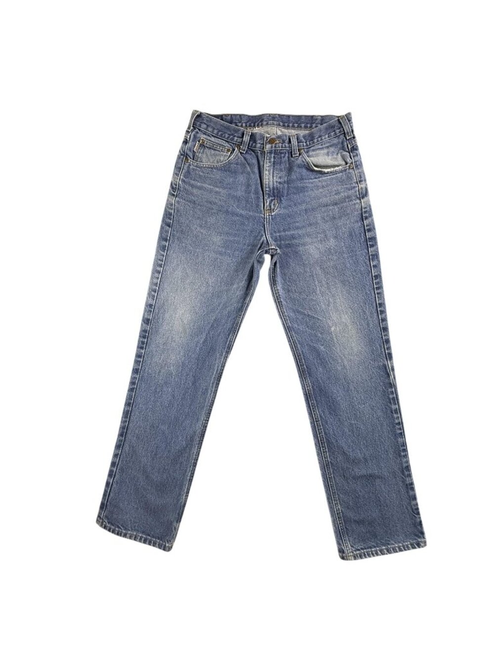 Vintage Carhartt Jeans Men 32x32 Blue Medium Wash Relaxed Straight Denim Faded